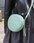 FABIA – Leder Umhängetasche mint