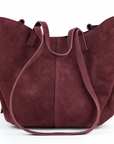 Wildleder Handtasche TESSA bordeaux