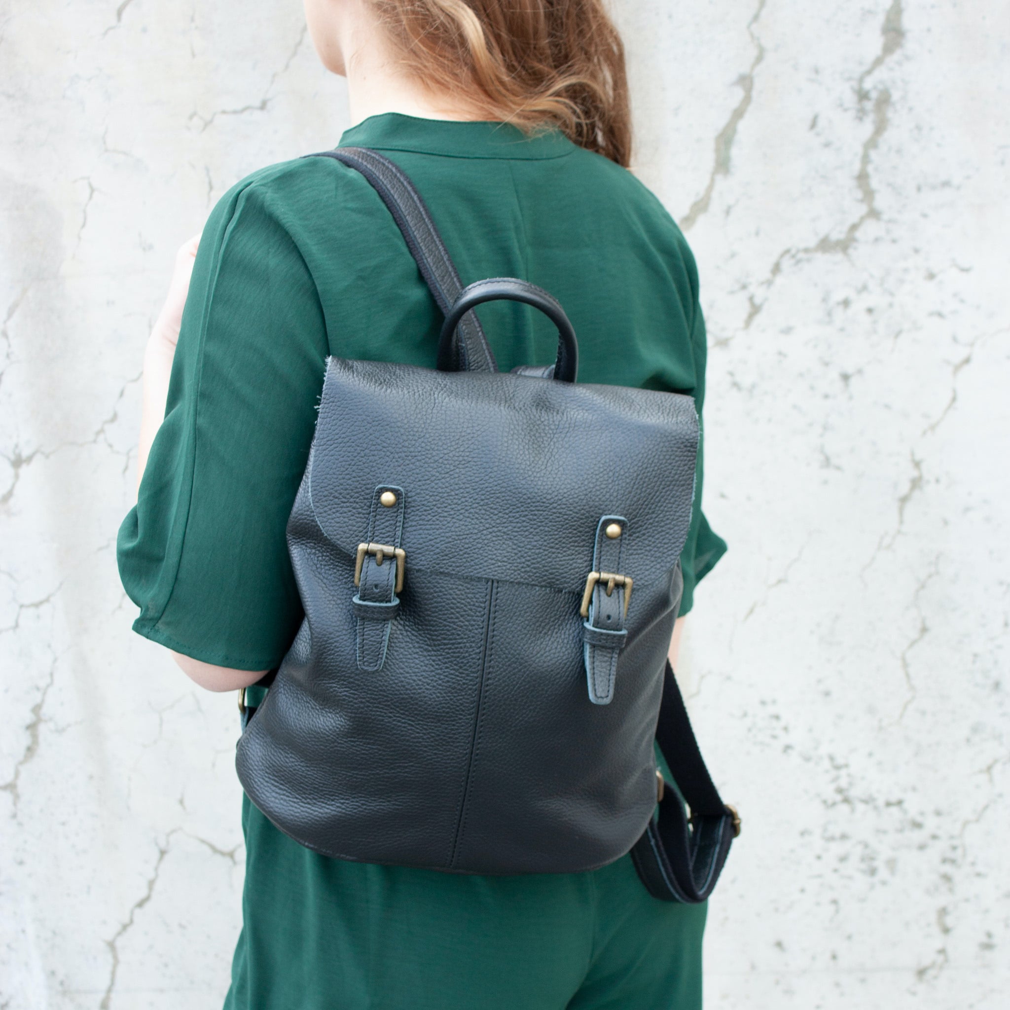 Praktischer Rucksack AMELIE aus Leder made in Italy lePelou