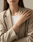 lepelou - leder - Armband mit Herzchen - Anhänger silber - LPSAHERSIL