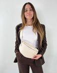 lepelou - leder - Bauchtasche - TONI Bauchtasche creme – Large - LPBTONCREL