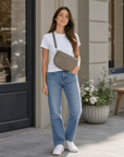 lepelou-leder-Bauchtasche-TONI Bauchtasche taupe – Large -LPBTONTAUL