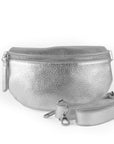 lepelou - leder - Bauchtasche - TONI silber -