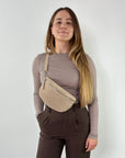 lepelou - leder - Bauchtasche - VALENTINA Wildleder Bauchtasche beige – Medium - LPBVALBEIM