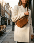 lepelou - leder - Bauchtasche - VALENTINA Wildleder Bauchtasche cognac - Large - LPBVALCOGL