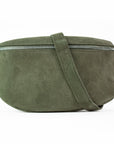 lepelou - leder - Bauchtasche - VALENTINA Wildleder Bauchtasche khaki – Medium - LPBVALKHAM