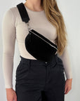 lepelou - leder - Bauchtasche - VALENTINA Wildleder Bauchtasche schwarz – Medium - LPBVALSCHM