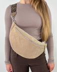 lepelou - leder - Bauchtasche - Wildleder Bauchtasche VALENTINA XL beige - LPBVALBEIXL1