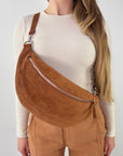 lepelou - leder - Bauchtasche - Wildleder Bauchtasche VALENTINA XL cognac - LPBVALCOGXL