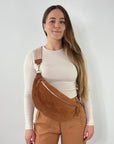 lepelou - leder - Bauchtasche - Wildleder Bauchtasche VALENTINA XL cognac - LPBVALCOGXL1