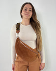lepelou - leder - Bauchtasche - Wildleder Bauchtasche VALENTINA XL cognac - LPBVALCOGXL2