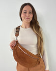lepelou - leder - Bauchtasche - Wildleder Bauchtasche VALENTINA XL cognac - LPBVALCOGXL5
