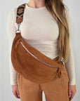 lepelou - leder - Bauchtasche - Wildleder Bauchtasche VALENTINA XL cognac - LPBVALCOGXL5