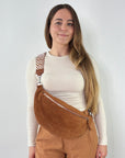 lepelou - leder - Bauchtasche - Wildleder Bauchtasche VALENTINA XL cognac - LPBVALCOGXL7