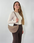 lepelou - leder - Bauchtasche - Wildleder Bauchtasche VALENTINA XL taupe - LPBVALTAUXL