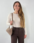 lepelou - leder - Bauchtasche - Wildleder Bauchtasche VALENTINA XL taupe - LPBVALTAUXL