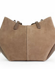 lepelou - leder - Bauchtasche - Wildleder Handtasche TARA taupe - LPHTARTAU