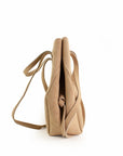 lepelou - leder - Bauchtasche - Wildleder Handtasche TESSA beige - LPHTESBEI