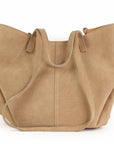 lepelou - leder - Bauchtasche - Wildleder Handtasche TESSA beige - LPHTESBEI