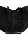 lepelou - leder - Bauchtasche - Wildleder Handtasche TESSA schwarz - LPHTESSCH