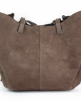 lepelou - leder - Bauchtasche - Wildleder Handtasche TESSA taupe - LPHTESTAU