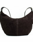 lepelou - leder - Bauchtasche - Wildleder Moon Bag MONA dunkelbraun - LPHMONDBRWL