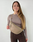 lepelou - leder - Bauchtasche - XL Bauchtasche LARA beige - LPBLARBEIE