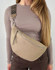 lepelou - leder - Bauchtasche - XL Bauchtasche LARA beige - LPBLARBEIE1