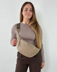 lepelou - leder - Bauchtasche - XL Bauchtasche LARA beige - LPBLARBEIE1