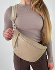 lepelou - leder - Bauchtasche - XL Bauchtasche LARA beige - LPBLARBEIE4