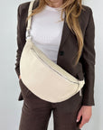 lepelou - leder - Bauchtasche - XL Bauchtasche LARA creme - LPBLARCREE