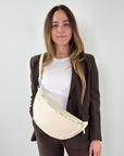 lepelou - leder - Bauchtasche - XL Bauchtasche LARA creme - LPBLARCREE