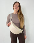 lepelou - leder - Bauchtasche - XL Bauchtasche LARA creme - LPBLARCREE1