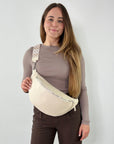 lepelou - leder - Bauchtasche - XL Bauchtasche LARA creme - LPBLARCREE3