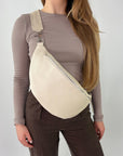 lepelou - leder - Bauchtasche - XL Bauchtasche LARA creme - LPBLARCREE5