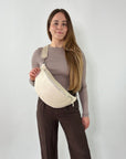lepelou - leder - Bauchtasche - XL Bauchtasche LARA creme - LPBLARCREE5