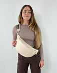 lepelou - leder - Bauchtasche - XL Bauchtasche LARA creme - LPBLARCREE6
