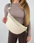 lepelou - leder - Bauchtasche - XL Bauchtasche LARA creme - LPBLARCREE6