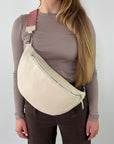 lepelou - leder - Bauchtasche - XL Bauchtasche LARA creme - LPBLARCREE8