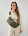 lepelou - leder - Bauchtasche - XL Bauchtasche LARA khaki - LPBLARKHAE1