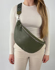 lepelou - leder - Bauchtasche - XL Bauchtasche LARA khaki - LPBLARKHAE1