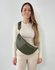 lepelou - leder - Bauchtasche - XL Bauchtasche LARA khaki - LPBLARKHAE2