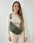 lepelou - leder - Bauchtasche - XL Bauchtasche LARA khaki - LPBLARKHAE3