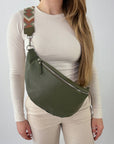 lepelou - leder - Bauchtasche - XL Bauchtasche LARA khaki - LPBLARKHAE3