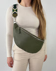 lepelou - leder - Bauchtasche - XL Bauchtasche LARA khaki - LPBLARKHAE4