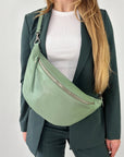lepelou - leder - Bauchtasche - XL Bauchtasche LARA mint - LPBLARMINE