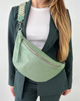 lepelou - leder - Bauchtasche - XL Bauchtasche LARA mint - LPBLARMINE3