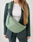 lepelou - leder - Bauchtasche - XL Bauchtasche LARA mint - LPBLARMINE4
