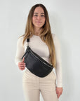 lepelou - leder - Bauchtasche - XL Bauchtasche LARA schwarz - LPBLARSCHE