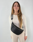 lepelou - leder - Bauchtasche - XL Bauchtasche LARA schwarz - LPBLARSCHE4